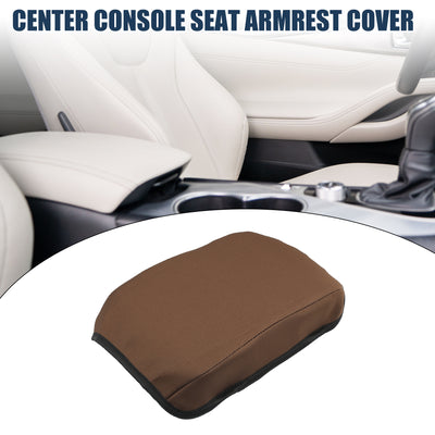 Harfington Armrest Protector Cover Pad, for Infiniti Q50 2013-2021 Neoprene Fabric Deep Brown, 1 Pc