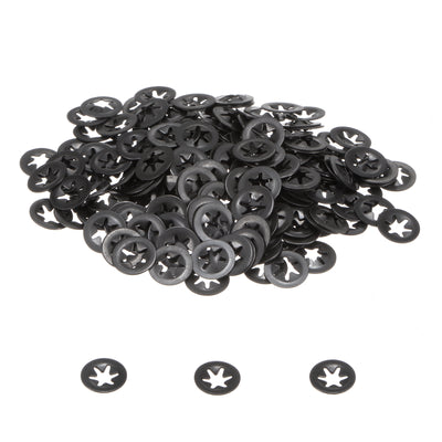 Harfington Uxcell 200pcs Internal Tooth Star Lock Washers M3 65Mn Steel Starlock Push Nuts