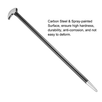 Harfington Rolling Head Pry Bar 12" Length 0.4" Rod Dia Steel Lady-foot Bar Heel Pry Bars