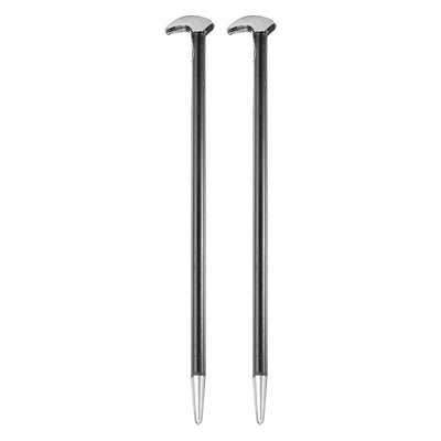 Harfington 2pcs Rolling Head Pry Bar 12" Length Carbon Steel Lady-foot Bar Heel Pry Bars