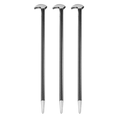 Harfington 3pcs Rolling Head Pry Bar 12" Length Carbon Steel Lady-foot Bar Heel Pry Bars