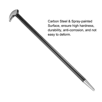 Harfington Rolling Head Pry Bar 6" 16" Length Carbon Steel Lady-foot Bar Heel Pry Bars