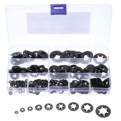 Harfington Uxcell 360pcs Internal Tooth Lock Washers Set M2 M2.5 M3 M4 M5 M6 M8 M10 M12,65Mn Steel