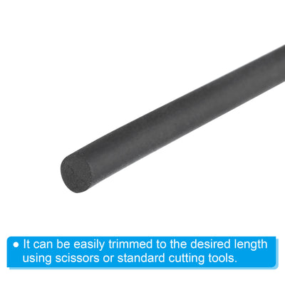 Harfington 4/32 Inch x 32.8 Feet Backer Rod, Rubber Rope Caulk Crack Gaps Joint Filler Roll Seal Weather Strip for Home Construction, Black