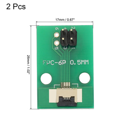 Harfington 2pcs FFC FPC Connector Board 4 Pin Double Row Male Pin Header Strip Adapter