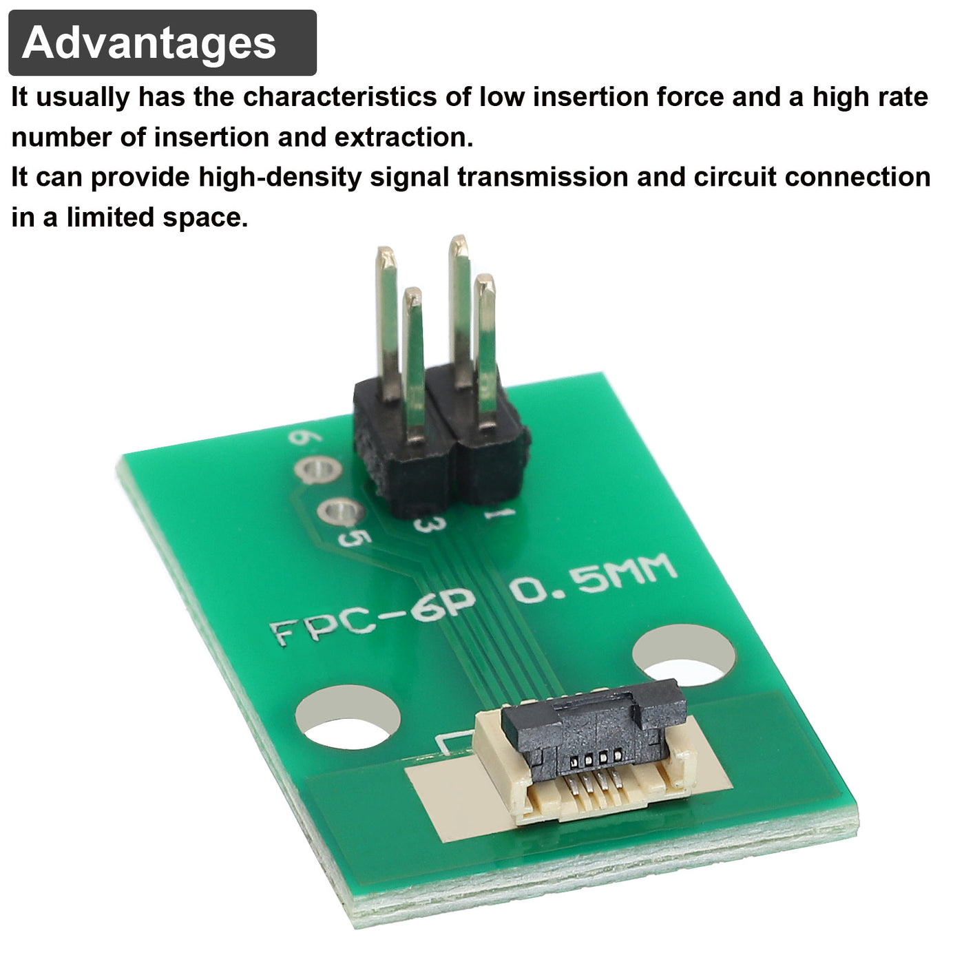 Harfington 2pcs FFC FPC Connector Board 4 Pin Double Row Male Pin Header Strip Adapter