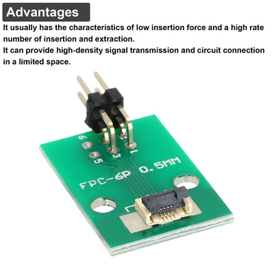 Harfington 2pcs FFC FPC Connector Board 4 Pin Double Row Right Angle Pin Header Adapter