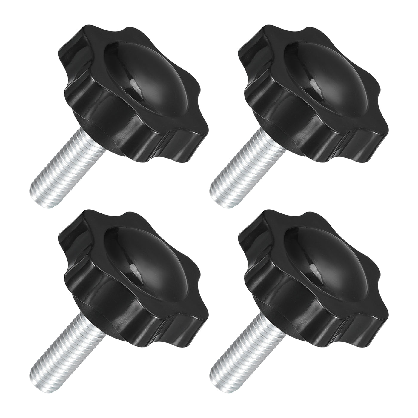 uxcell Uxcell 4Pcs M8 x 25mm Star Knobs Plastic Hex Shaped Hand Clamping Knob Screw