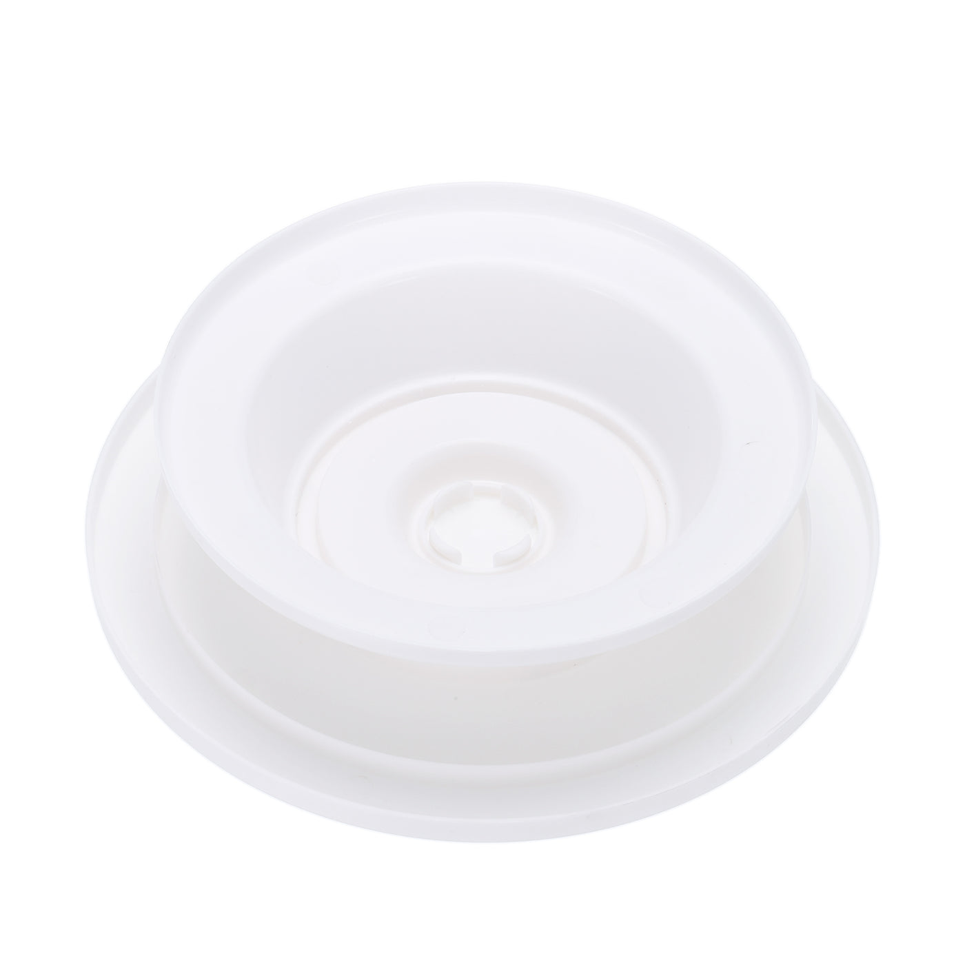 Harfington Cake Rotating Turntable 10.8 Inch White Piping Turntable Stand Plastic Revolving Cake Tools for Cupcakes Board Bread Tray - 1 Pcs