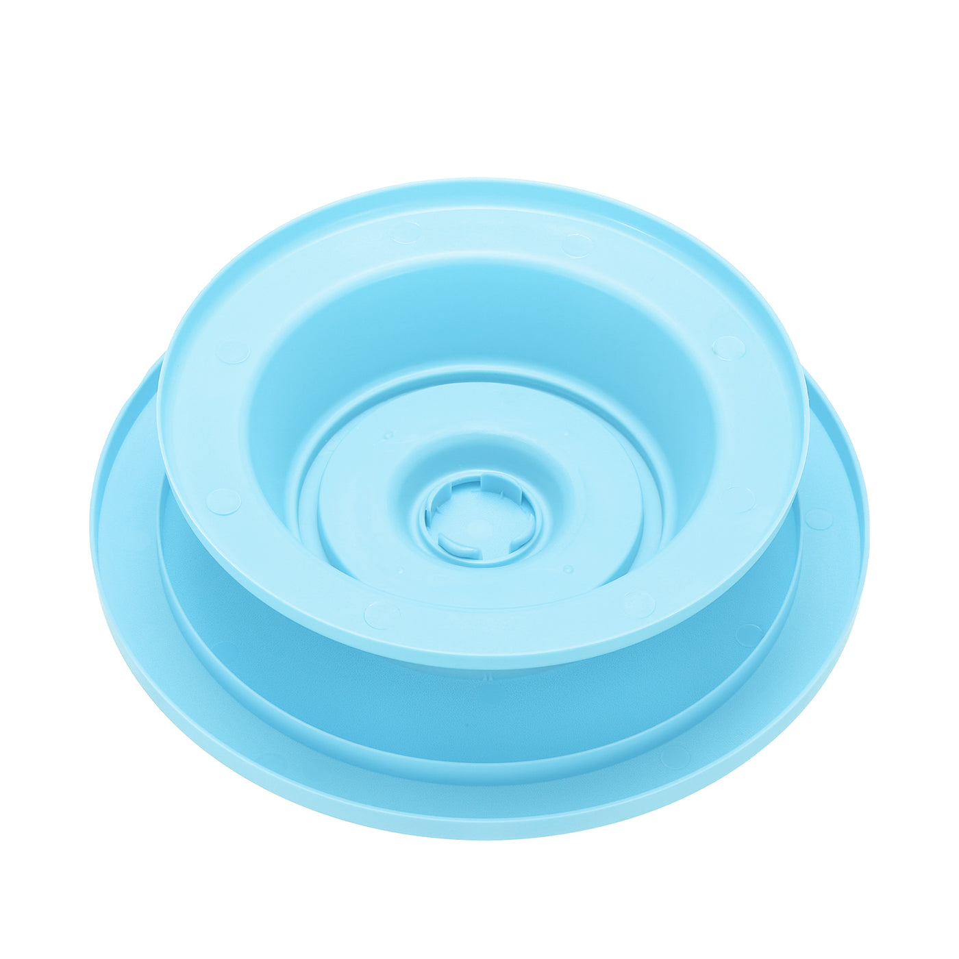 Harfington Cake Rotating Turntable 10.8 Inch Blue Piping Turntable Stand Plastic Revolving Cake Tools for Cupcakes Board Bread Tray - 1 Pcs