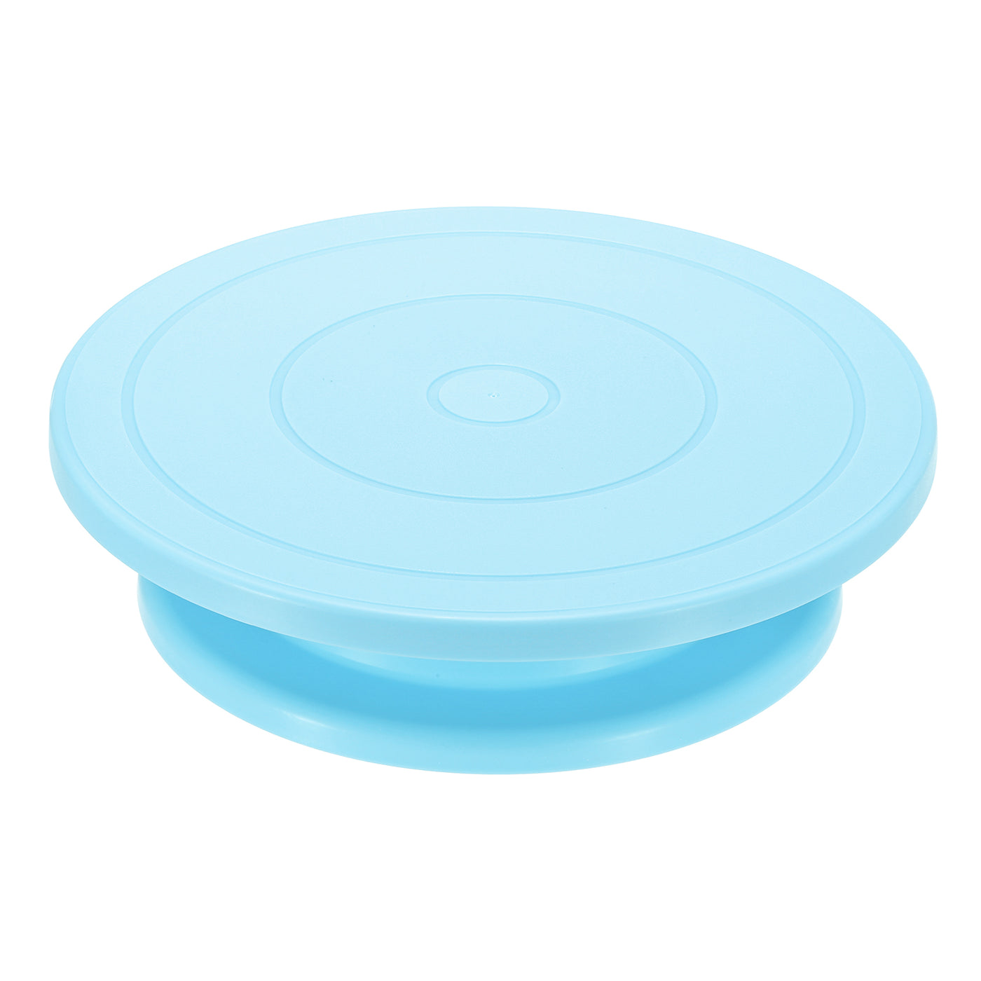 Harfington Cake Rotating Turntable 10.8 Inch Blue Piping Turntable Stand Plastic Revolving Cake Tools for Cupcakes Board Bread Tray - 1 Pcs