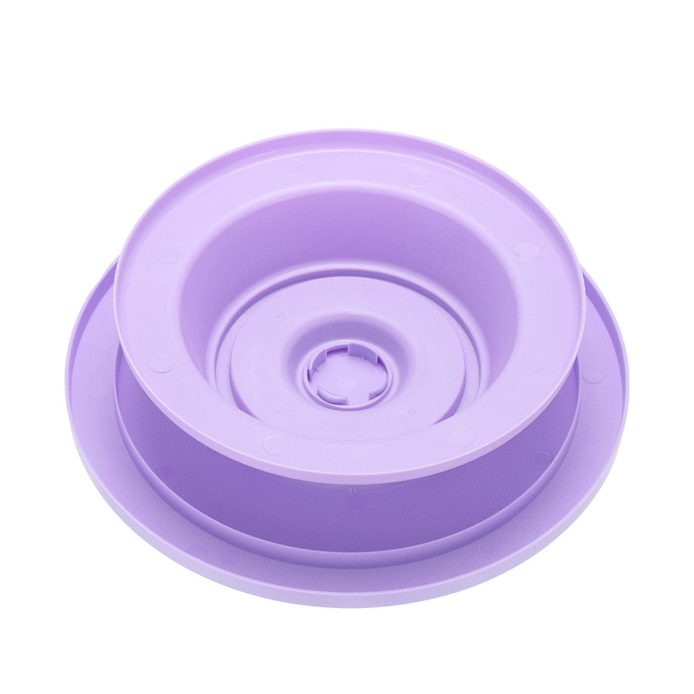 Harfington Cake Rotating Turntable 10.8 Inch Purple Piping Turntable Stand Plastic Revolving Cake Tools for Cupcakes Board Bread Tray - 1 Pcs