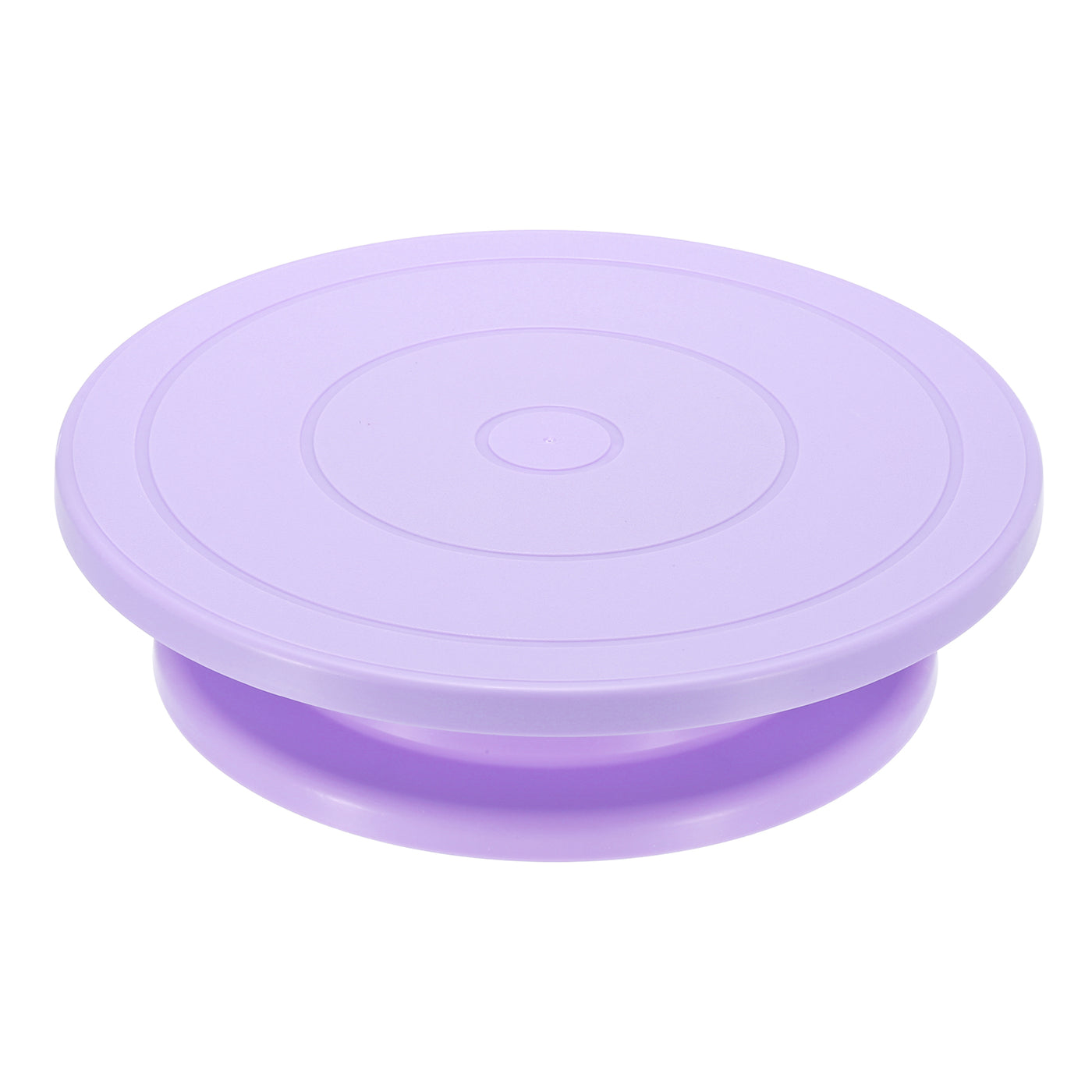 Harfington Cake Rotating Turntable 10.8 Inch Purple Piping Turntable Stand Plastic Revolving Cake Tools for Cupcakes Board Bread Tray - 1 Pcs