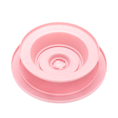 Harfington Cake Rotating Turntable 10.8 Inch Pink Piping Turntable Stand Plastic Revolving Cake Tools for Cupcakes Board Bread Tray - 1 Pcs