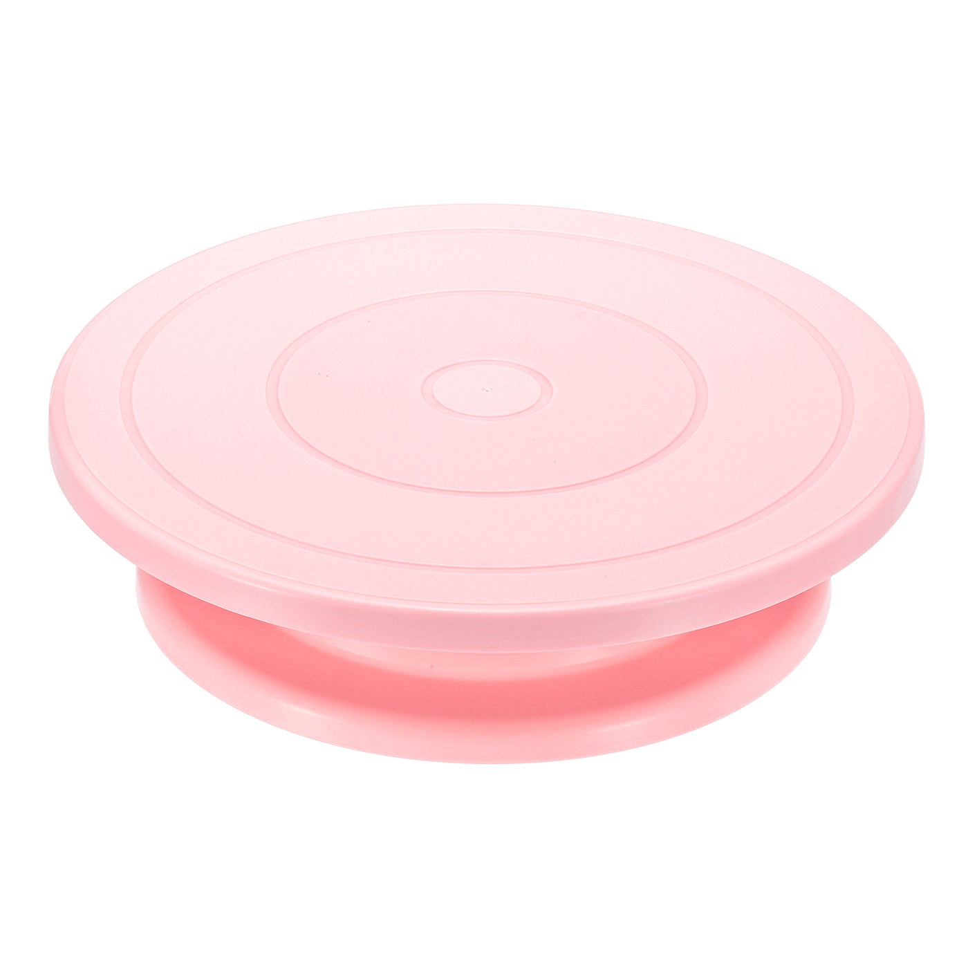 Harfington Cake Rotating Turntable 10.8 Inch Pink Piping Turntable Stand Plastic Revolving Cake Tools for Cupcakes Board Bread Tray - 1 Pcs