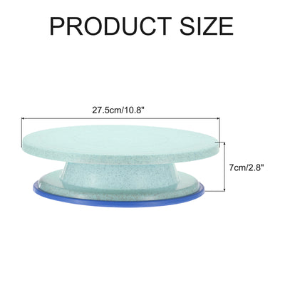 Harfington Cake Rotating Turntable 10.8 Inch Light Green Piping Turntable Stand Wheat Straw Plastic Cake Tools for Cupcakes Bread Tray - 1 Pcs