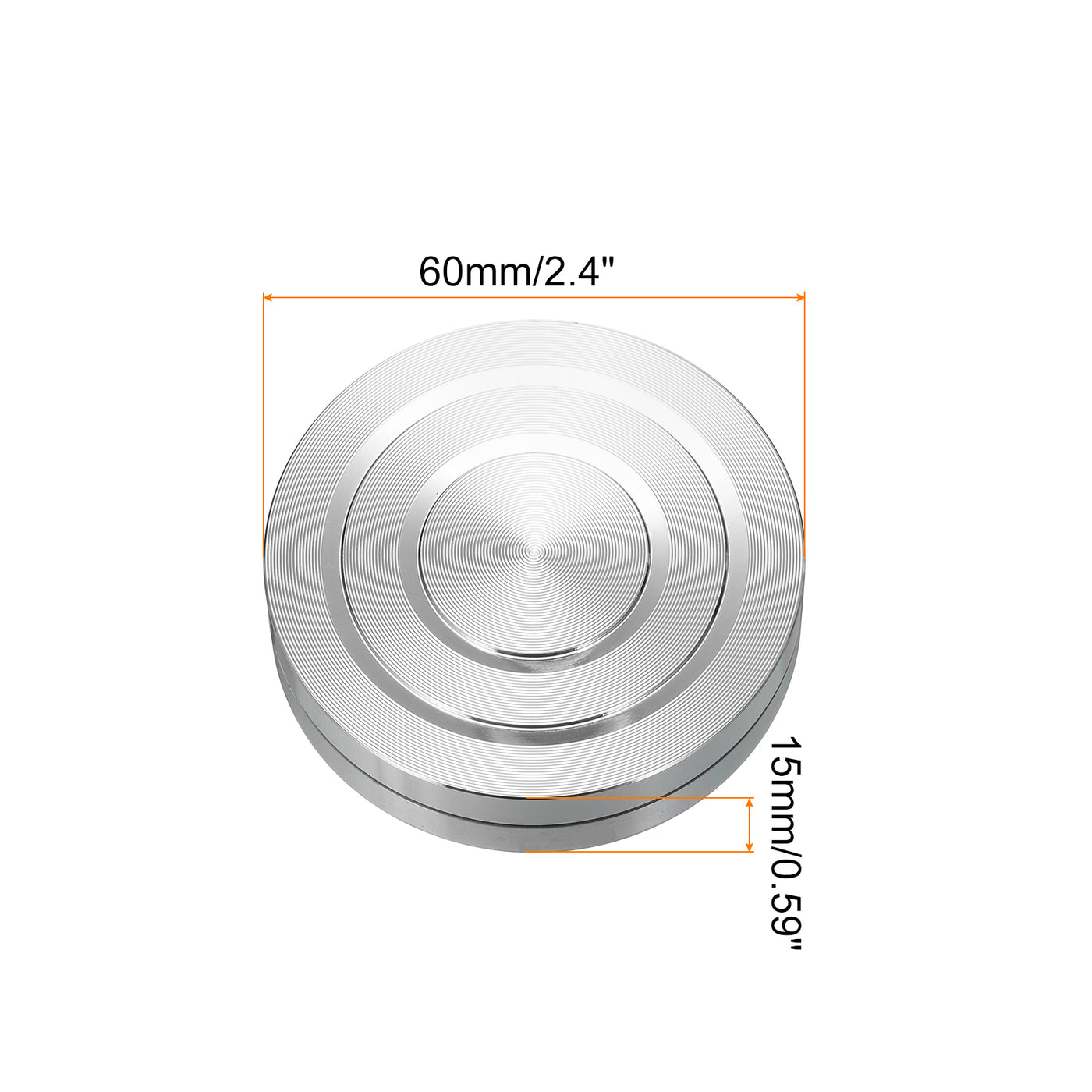 Harfington 2.4" Rotating Swivel Stand with Steel Ball Lazy Susan Two Sided Groove 0.59"