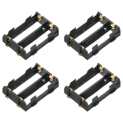 Harfington Battery Holder Box, 2 Slots with ON/OFF Switch with 2 Sections Patch for Batteries Holder Box Container, 4Pcs