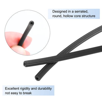Harfington Uxcell Fensterspline, 0,19"x100FT Runder Fensterschirm-Reparatur-Spline für den Ersatz von Tür- und Fensterschirmen, Schwarz