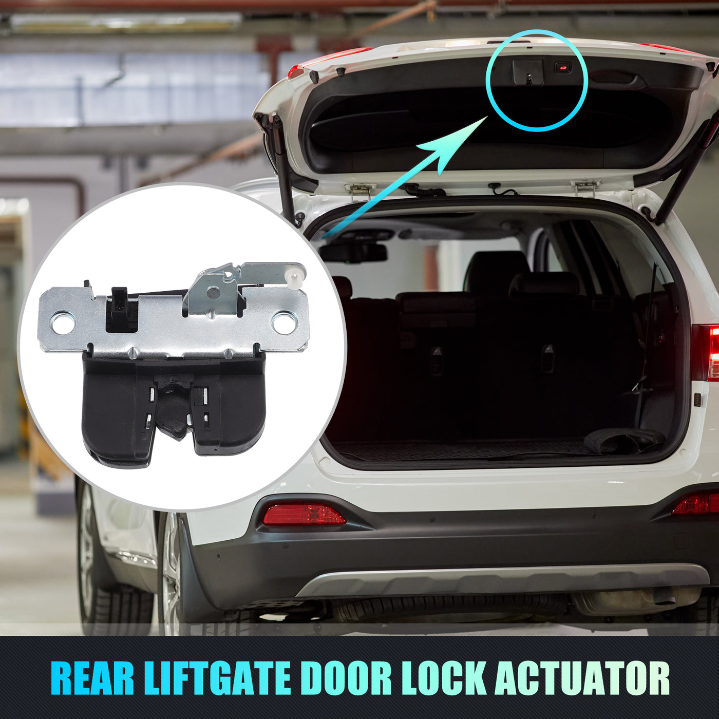 X AUTOHAUX Replacement Rear Liftgate Door Lock Actuator for VW California T5 T6 Tailgate Latch Assembly No.7E0827505B Silver Tone