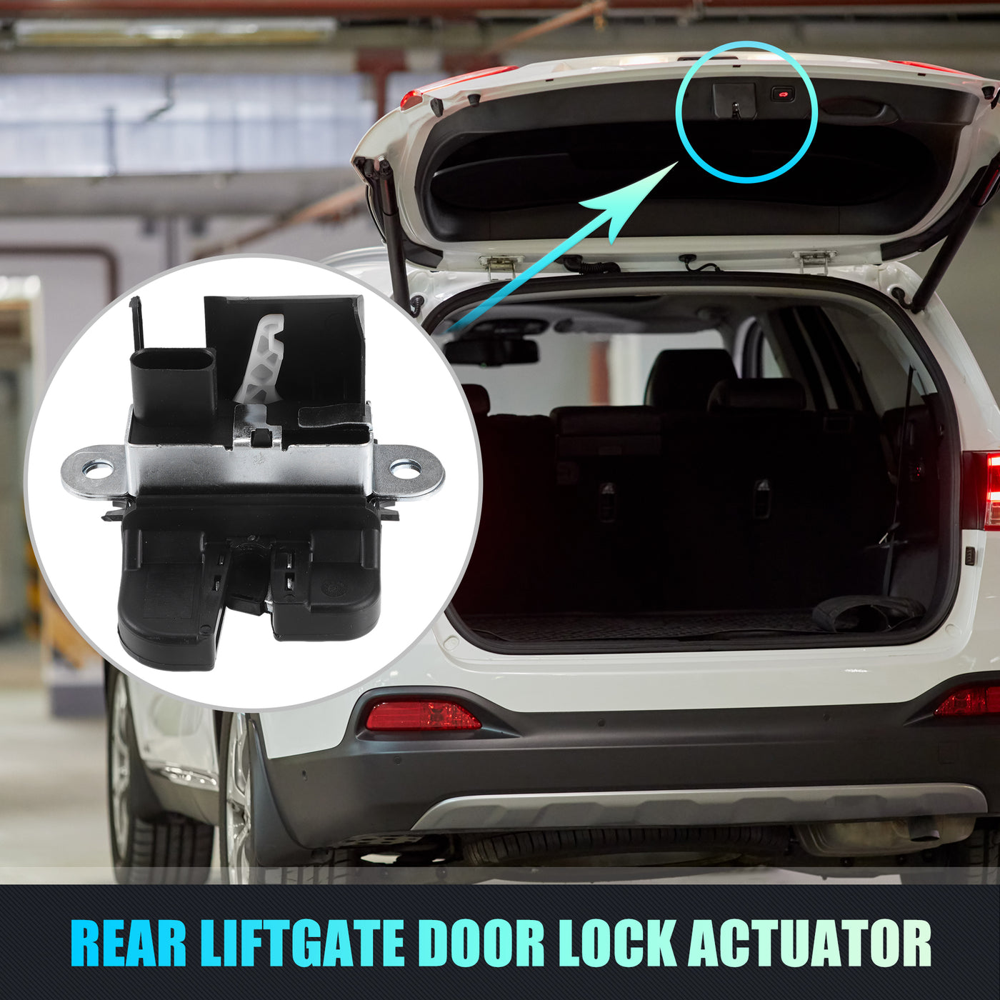 X AUTOHAUX Replacement Rear Liftgate Door Lock Actuator for VW POLO Tailgate Latch Assembly No.6R0827505B/6R0827505C Black