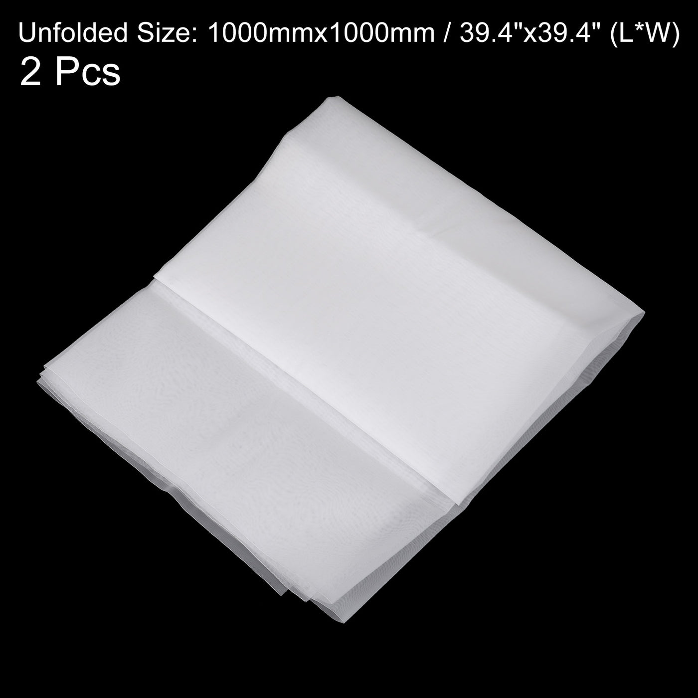 uxcell Uxcell 2pcs 150 Micron Paint Nylon Mesh Filter Woven Net Sheet Filter Cloth (39"x39")