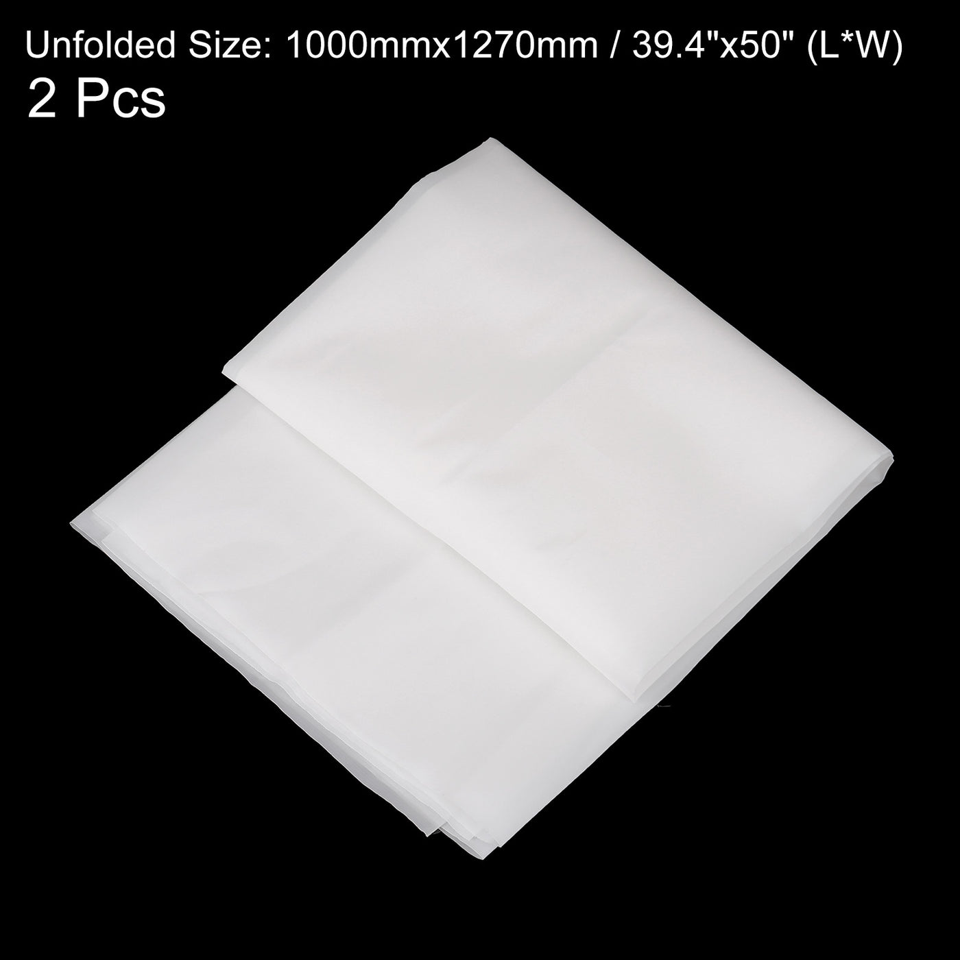 uxcell Uxcell 2pcs 60 Micron Paint Nylon Mesh Filter Woven Net Sheet Filter Cloth (39"x50")