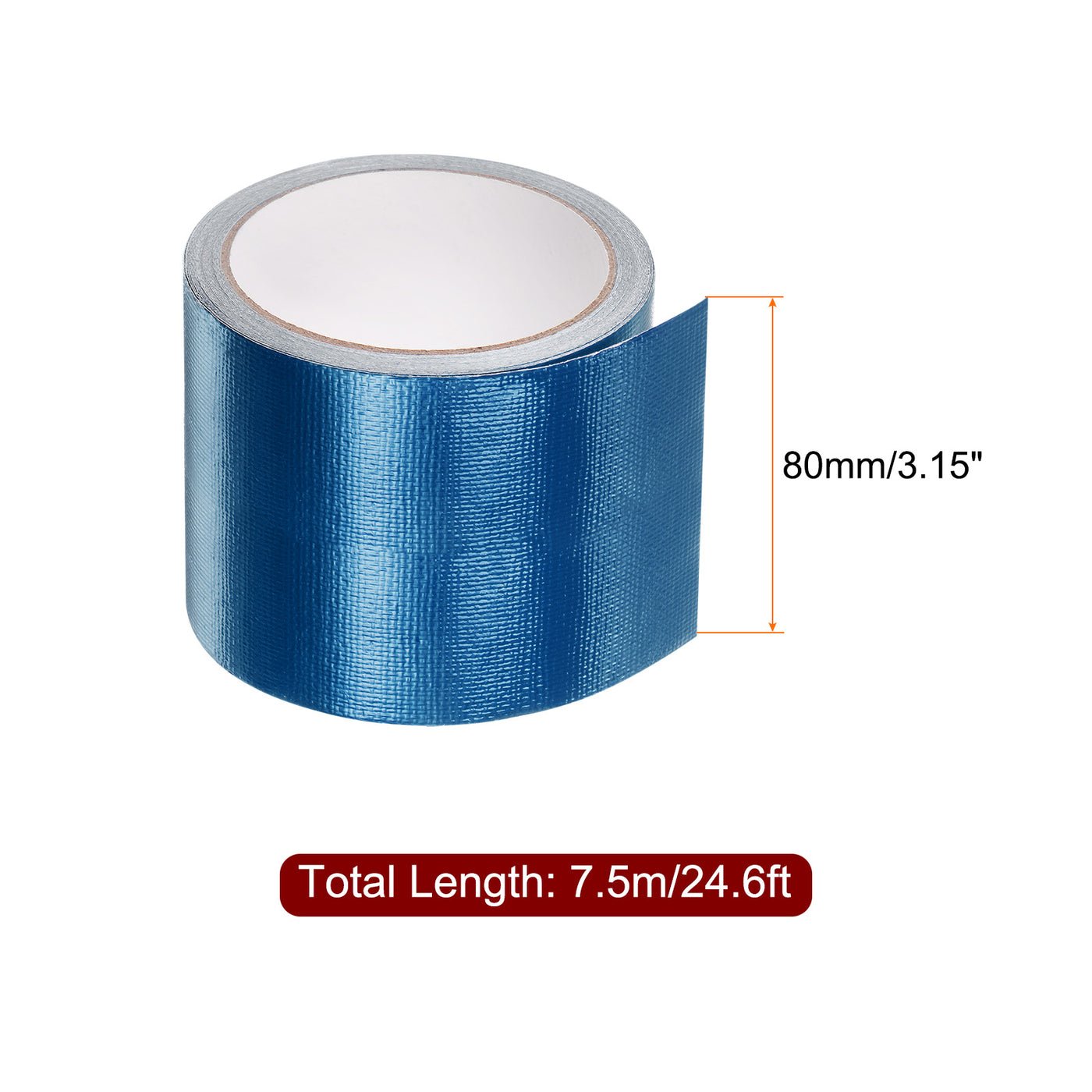 Harfington 2pcs Tarpaulin Repair Tape 3.15" x 24.6ft Strong Adhesion for Home Repair, Blue