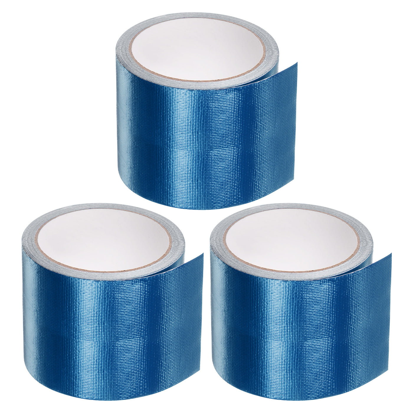 Harfington 3pcs Tarpaulin Repair Tape 3.15" x 24.6ft Strong Adhesion for Home Repair, Blue