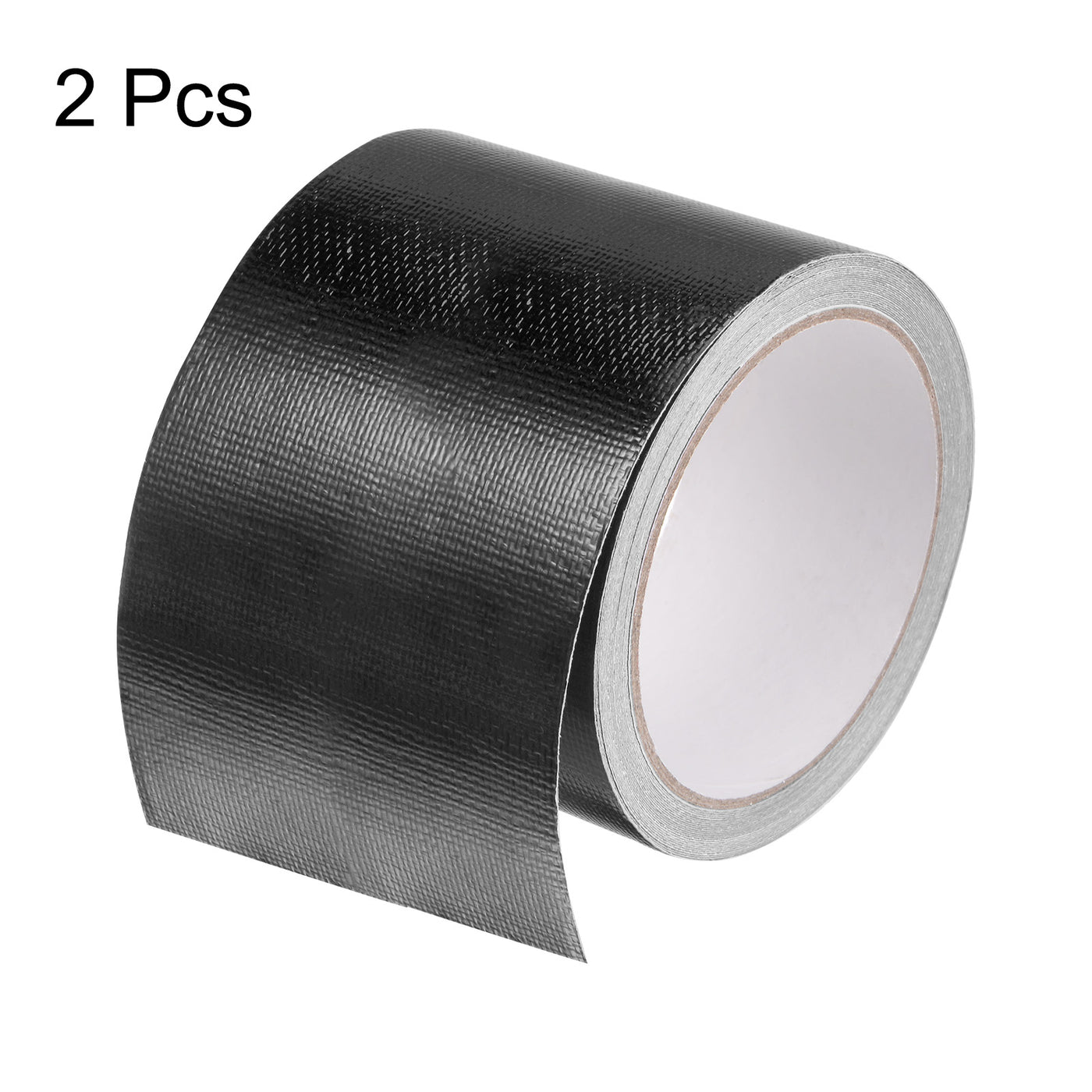 Harfington 2pcs Tarpaulin Repair Tape 3.15" x 24.6ft Strong Adhesion for DIY Repair, Black