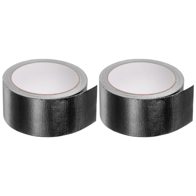 Harfington 2pcs Tarpaulin Repair Tape 2" x 24.6ft Strong Adhesion for Home Repair, Black