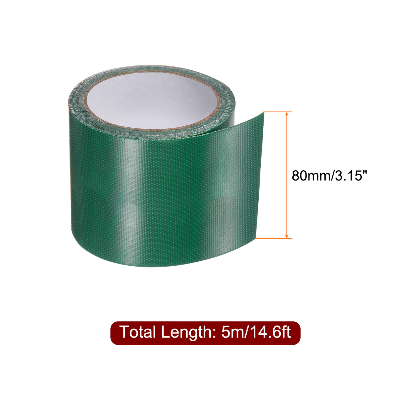 Harfington 2pcs Tarpaulin Repair Tape 3.15" x 14.6ft for DIY Home Repair, Dark Green