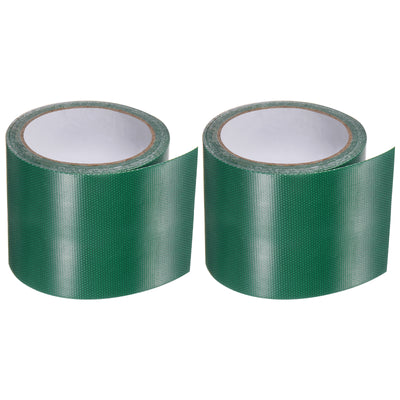 Harfington 2pcs Tarpaulin Repair Tape 3.15" x 14.6ft for DIY Home Repair, Dark Green