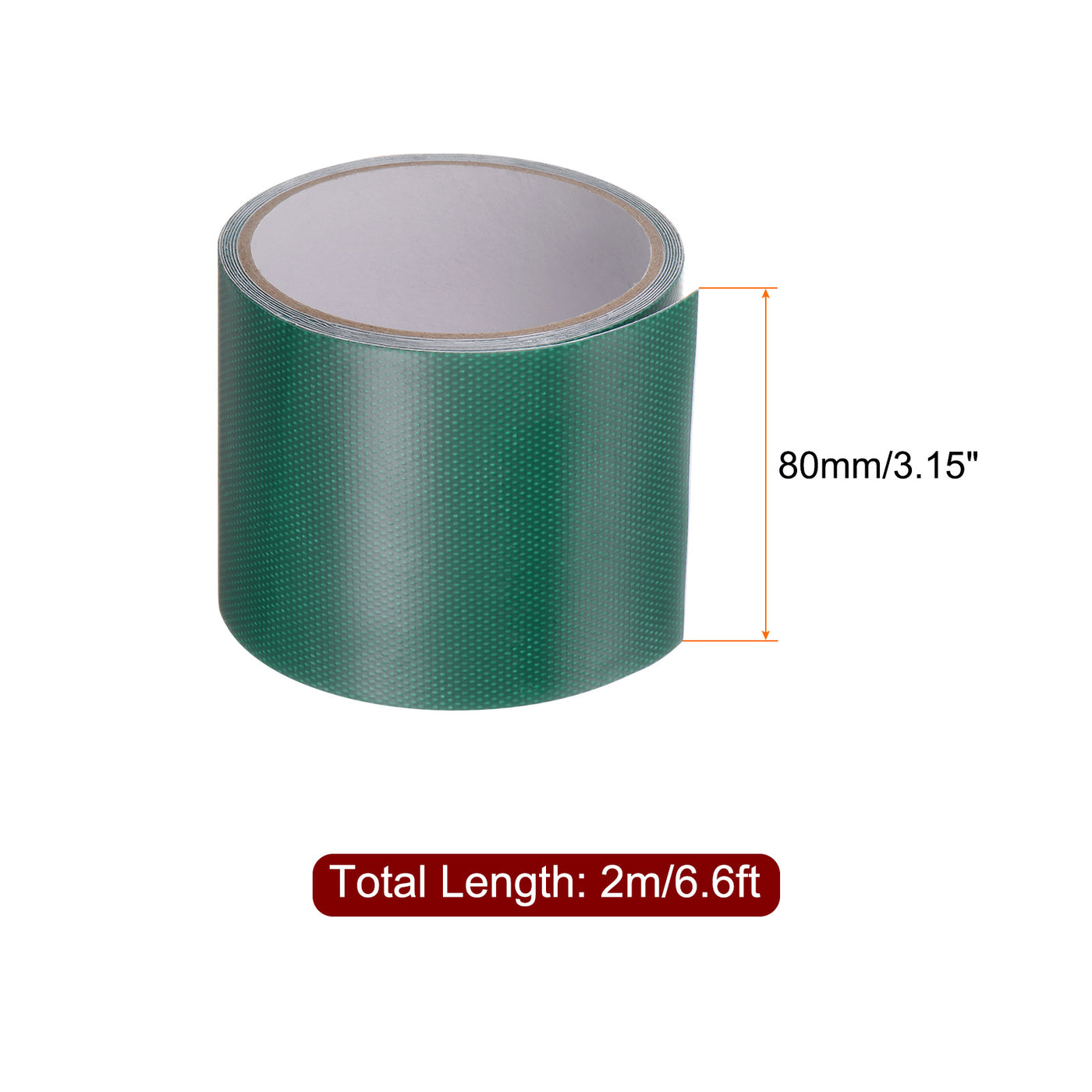 Harfington 2pcs Tarpaulin Repair Tape 3.15" x 6.6ft for DIY Home Repair, Dark Green