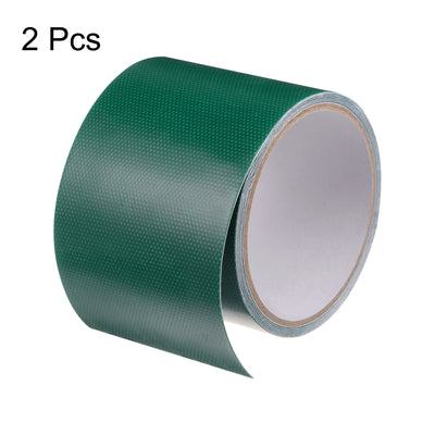 Harfington 2pcs Tarpaulin Repair Tape 3.15" x 6.6ft for DIY Home Repair, Dark Green