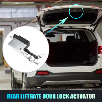 Harfington Replacement Rear Liftgate Door Lock Actuator for Chevrolet Blazer 1995-2005 for Chevrolet S10 1995-2001 Tailgate Latch Assembly Black Silver Tone