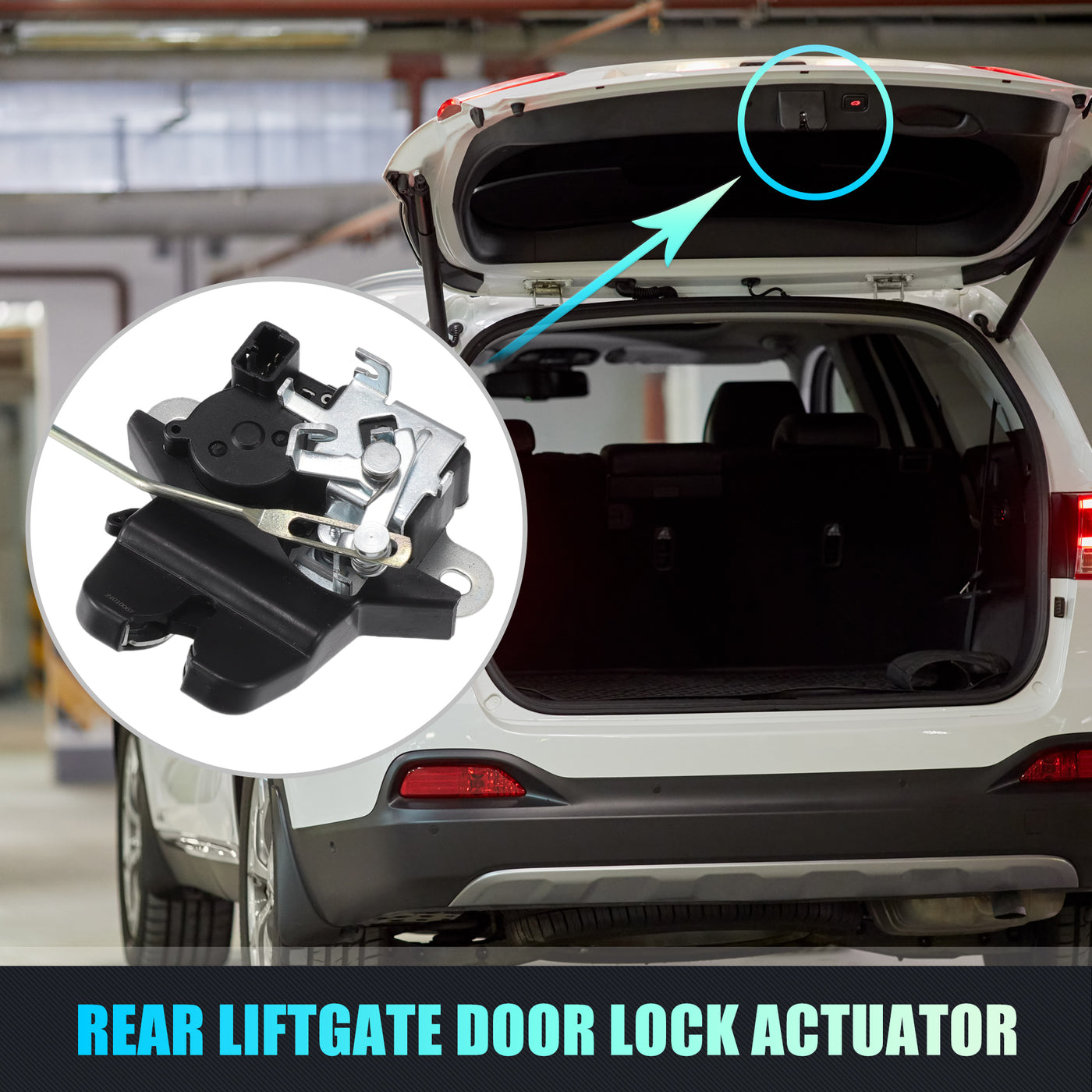 X AUTOHAUX Replacement Rear Liftgate Door Lock Actuator for Hyundai Sonata 2005-2007 Tailgate Latch Assembly No.812303K001 Black