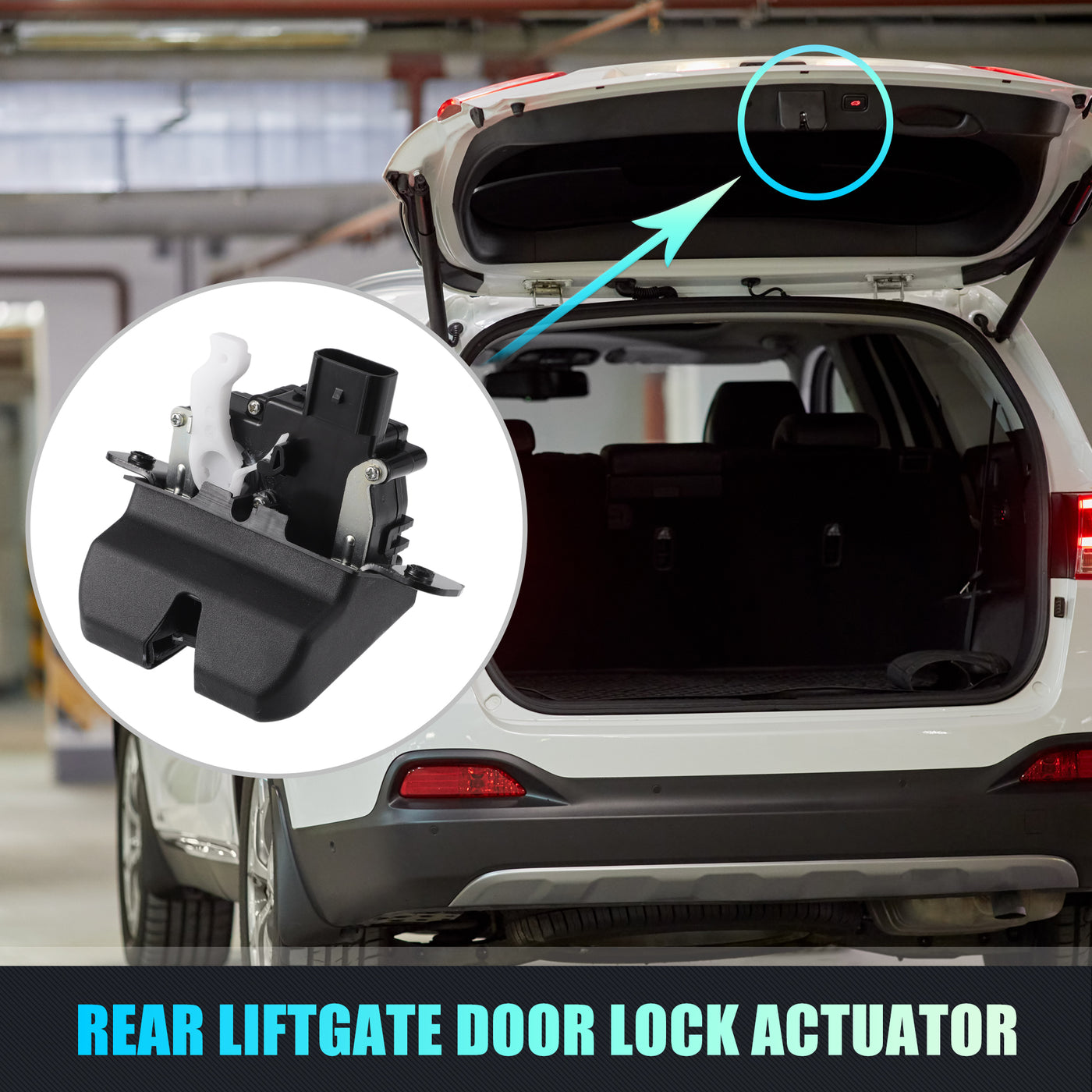 X AUTOHAUX Replacement Rear Liftgate Door Lock Actuator for Hyundai Tucson 2015-2021 for Kia Sportage 2016-2022 Tailgate Latch Assembly No.81230D3000 Black