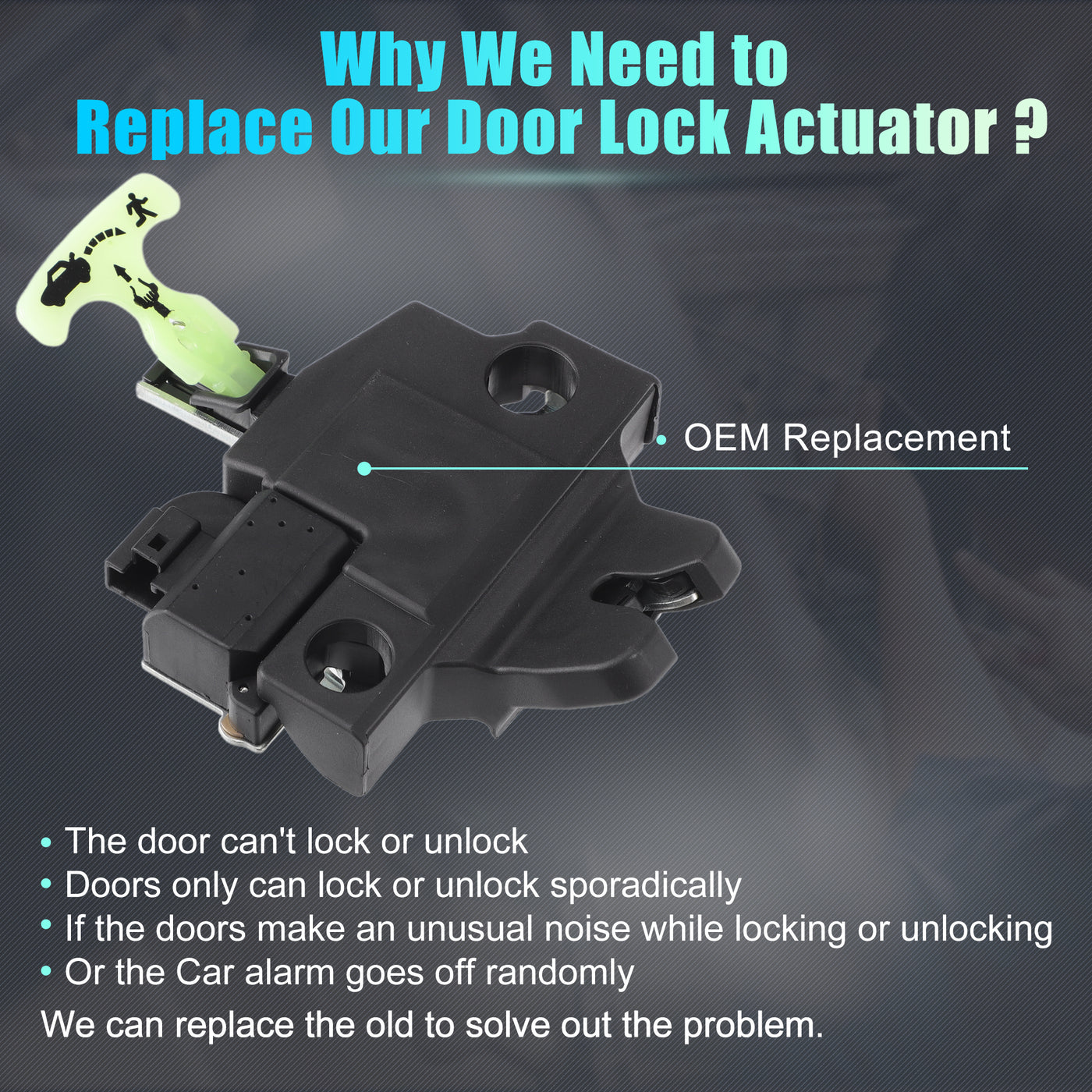 X AUTOHAUX Replacement Rear Liftgate Door Lock Actuator for Toyota Camry 2007-2011 Tailgate Latch Assembly No.6461033080 Black