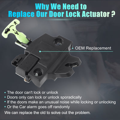 Harfington Replacement Rear Liftgate Door Lock Actuator for Toyota Camry 2007-2011 Tailgate Latch Assembly No.6461033080 Black