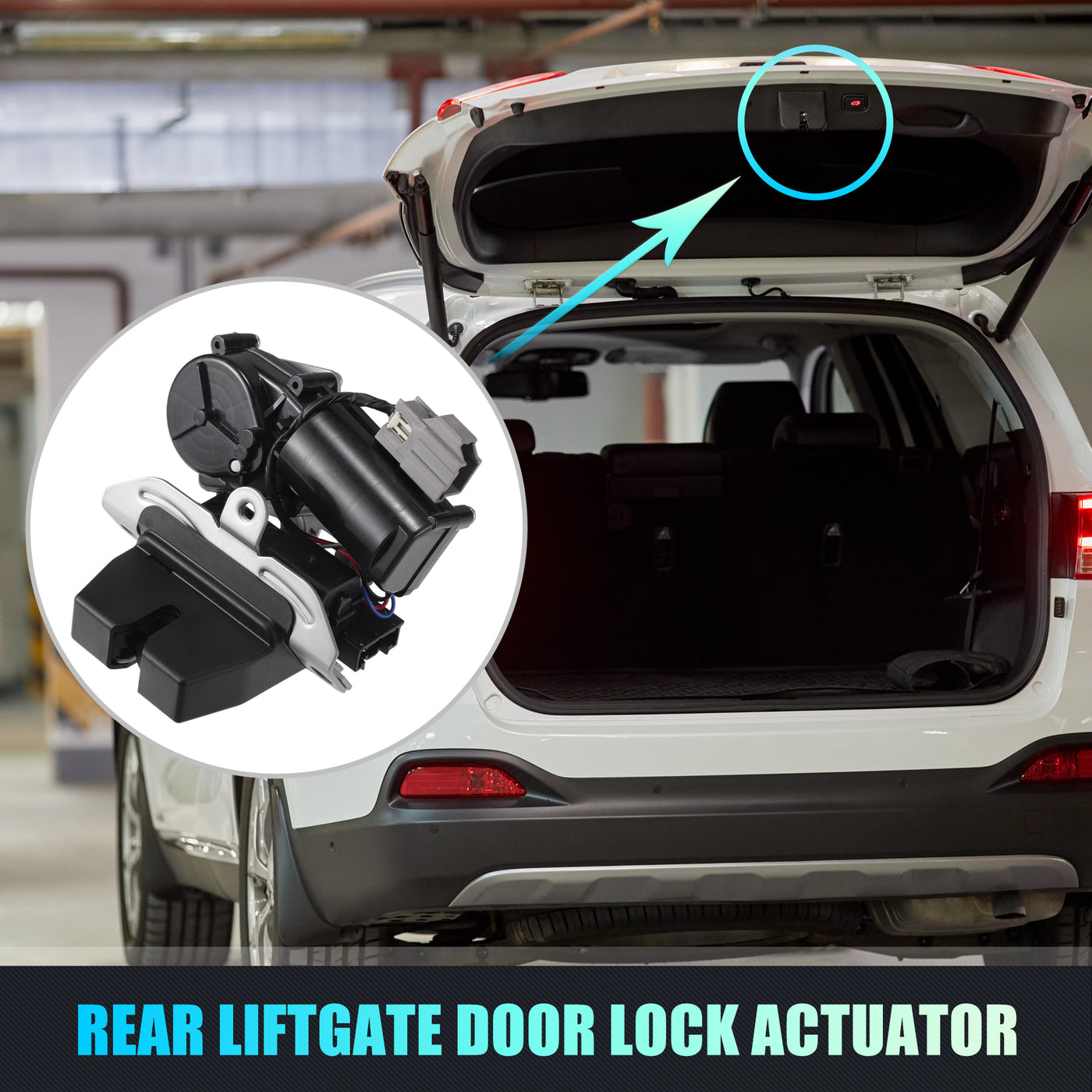 X AUTOHAUX Replacement Rear Liftgate Door Lock Actuator for Ford Escape 2018-2019 Tailgate Latch Assembly No.GJ5Z7443150B Black