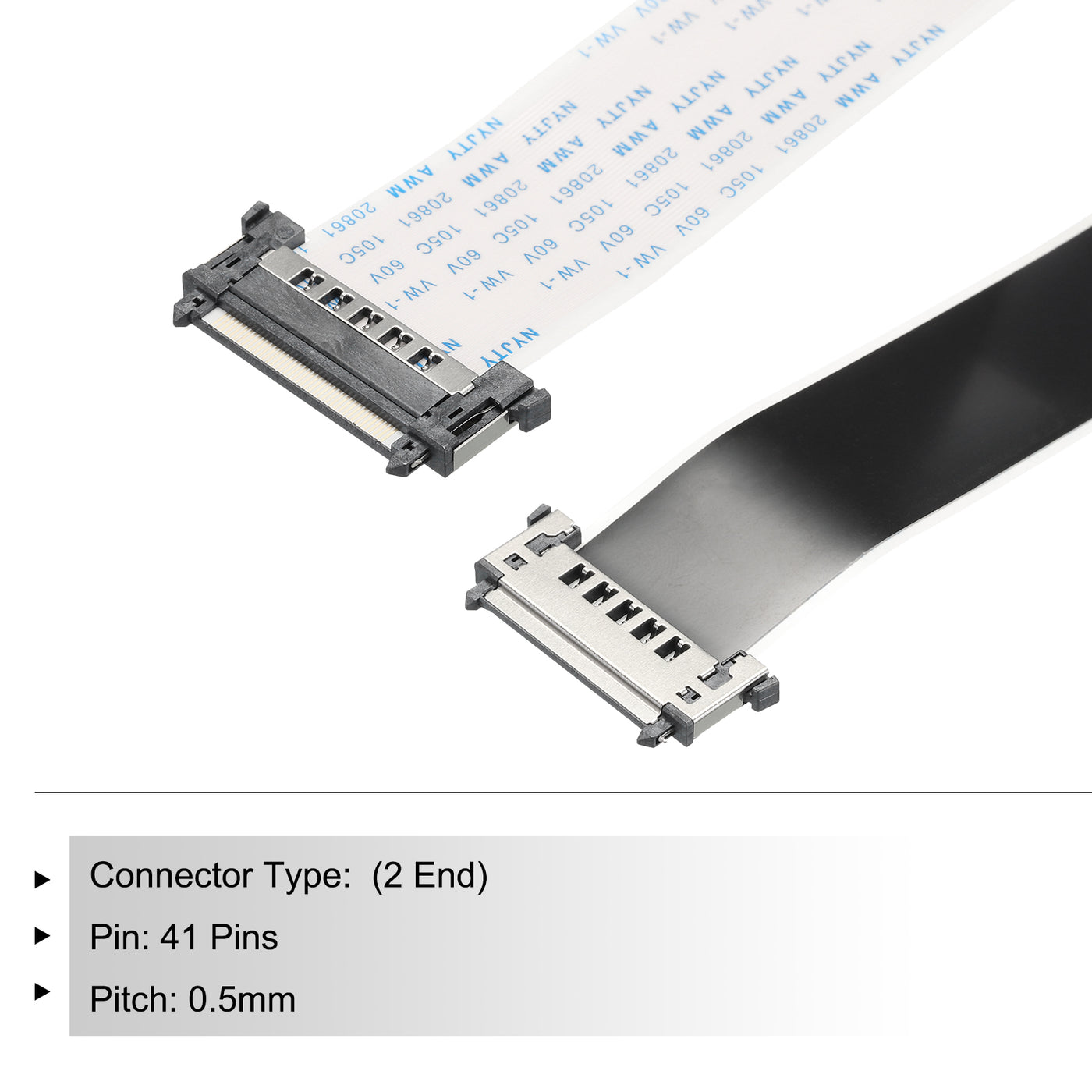 Harfington FFC Flexible Flat Cable 41 Pins 0.5mm Pitch 900mm A-Type for 4K HD LCD TV