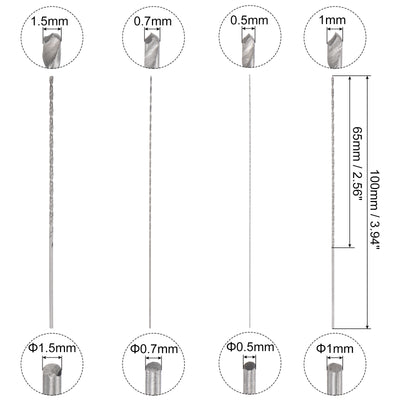 Harfington Uxcell 40 Pcs 0.5mm 0.7mm 1mm 1.5mm Mini Twist Drill Bits, High-Speed Steel Drill Bit