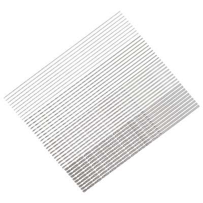 Harfington Uxcell 40 Stück 0,5 mm 0,7 mm 1 mm 1,5 mm Mini-Mikro-Spiralbohrer, Hochgeschwindigkeitsstahl Gerader Schaft Extra langer Bohrer 100 mm für Aluminiumlegierung