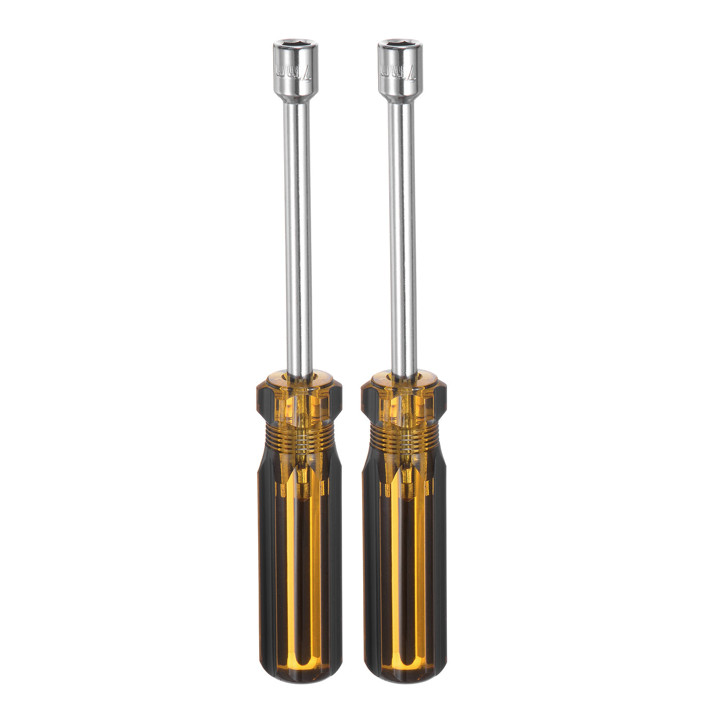 Harfington 2 Pcs Metric Nut Screwdriver 7mm Non-Magnetic for Automotive Maintenance