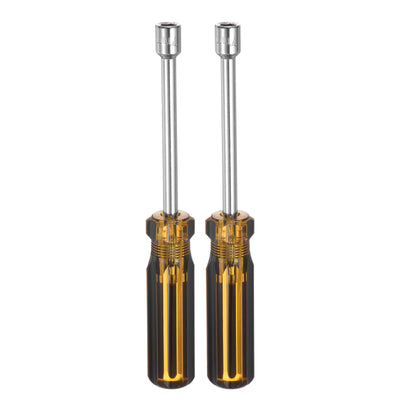 Harfington 2 Pcs Metric Nut Screwdriver 7mm Non-Magnetic for Automotive Maintenance