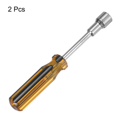 Harfington 2 Pcs Metric Nut Screwdriver 11mm Non-Magnetic for Automotive Maintenance