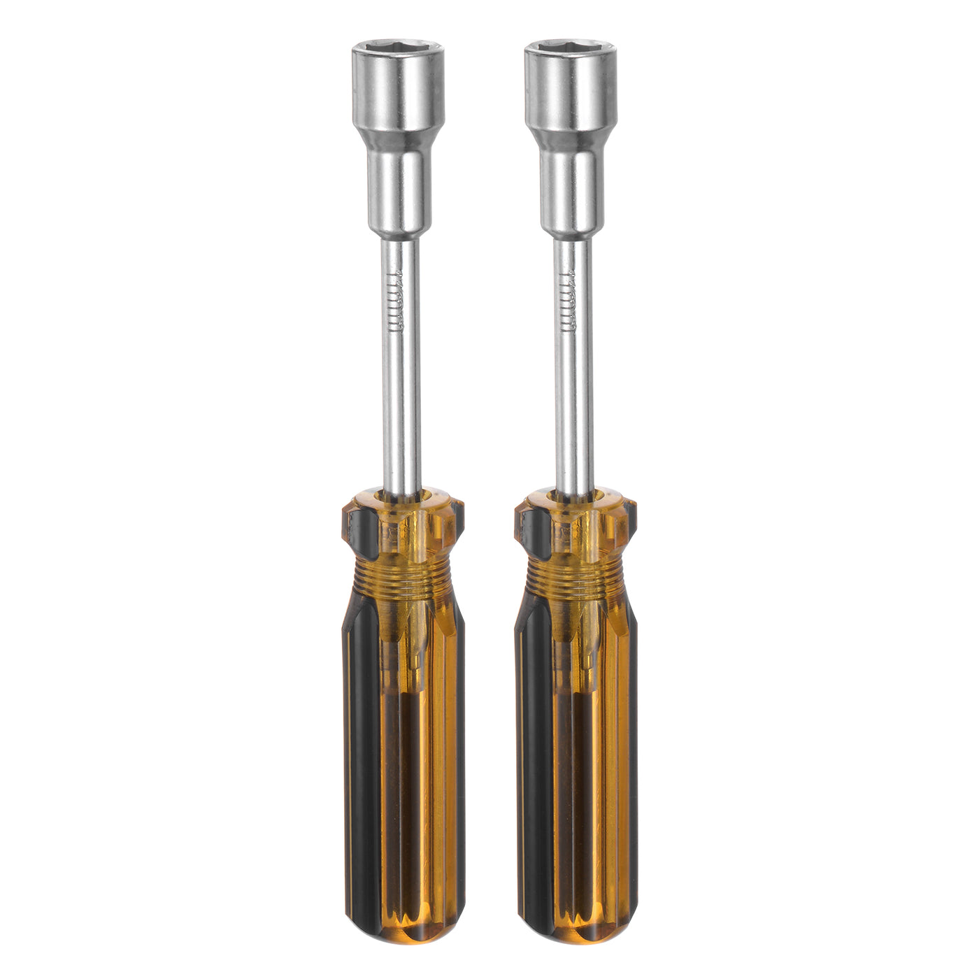 Harfington 2 Pcs Metric Nut Screwdriver 11mm Non-Magnetic for Automotive Maintenance