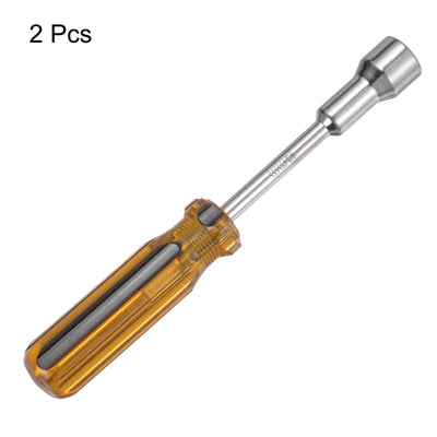 Harfington 2 Pcs Metric Nut Screwdriver 13mm Non-Magnetic for Automotive Maintenance