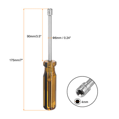 Harfington Metric Nut Screwdriver 4mm Non-Magnetic for Automotive Maintenance